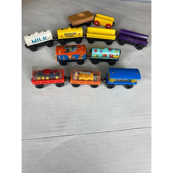 Vintage 1990s Learning Curve Thomas the Train Cars, Including Some Custom-Made - Picture 1 of 6